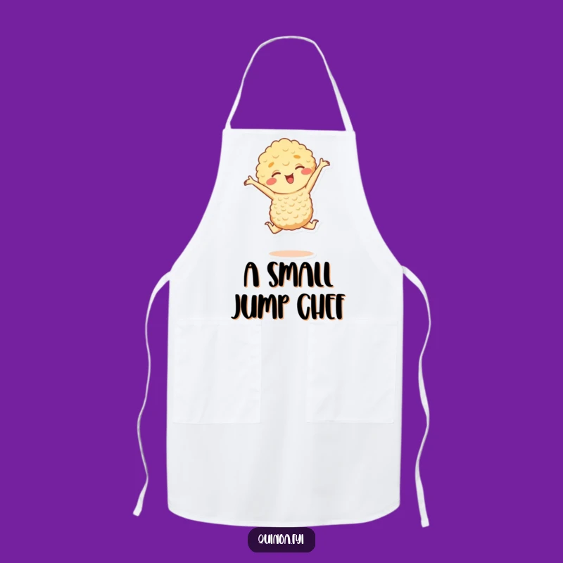 Funny Quinoa Leap Apron: Cook Up Smiles with Healthy Kitchen Humor