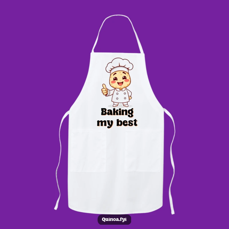 Funny Quinoa Chef Apron: Smiling Cook, Kitchen Fun, Perfect Funny Gift