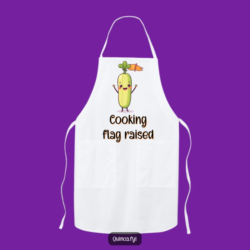 Funny Veggie Stick Flag Apron - Kitchen Cheer & Hilarious Cooking