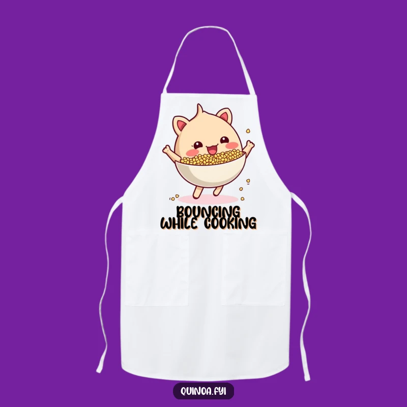 Funny Bouncing Quinoa Bowl Apron: Cook with Zest, Hilarious Gift