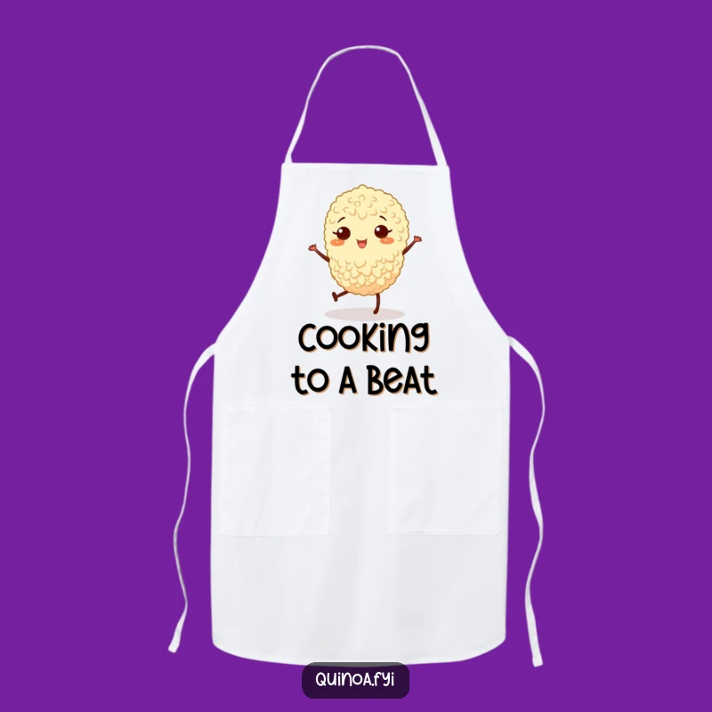 Funny Quinoa Jig Apron: Joyful Chef's Grain Gift