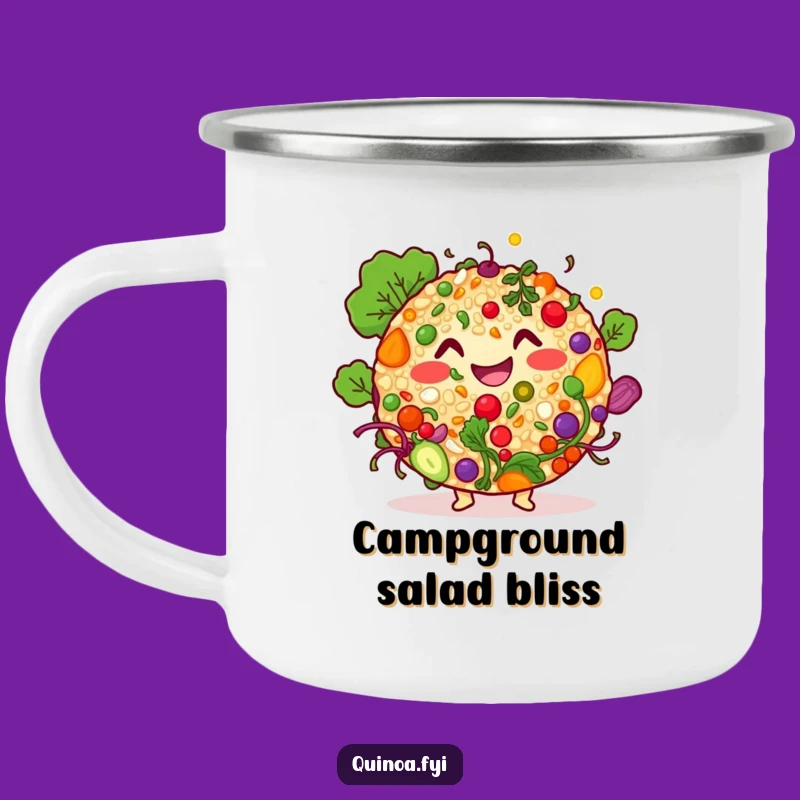 Funny Quinoa Salad Camping Mug - Enjoy Your Brew with This Funny Gift