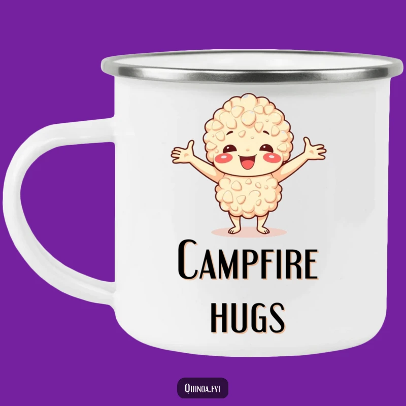 Funny Happy Quinoa Camping Mug: Enjoy Your Drink with This Hilarious Welcoming Companion
