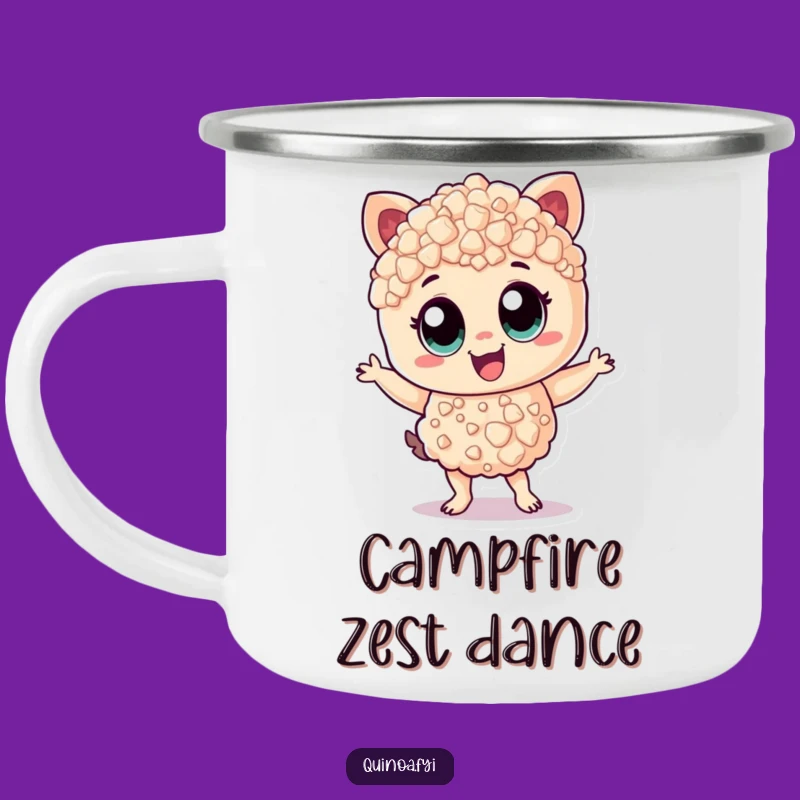 Funny Quinoa Dance Camping Mug - Cheerful Zest Outdoor Gift