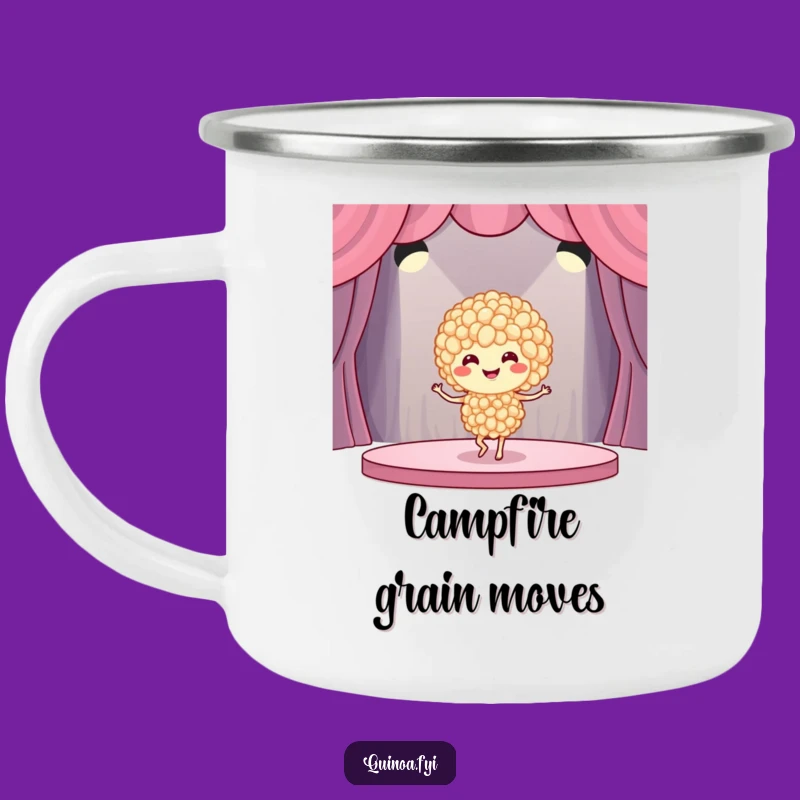 Funny Quinoa Dancer Camping Mug: Sip and Shimmy Around the Campfire!