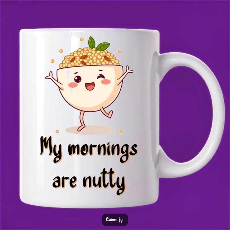 Funny Quinoa Bowl Cartwheel Mug - Hilarious Healthy Foodie Gift