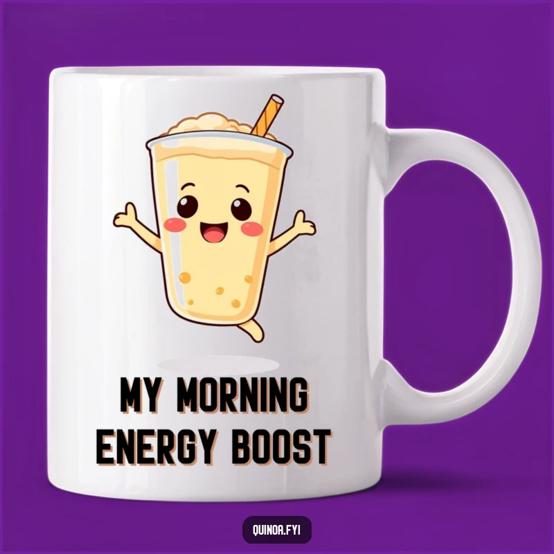 Funny Quinoa Drink Smiley Face Mug, a Joyful Leap for Your Morning Brew, Perfect Funny Gift