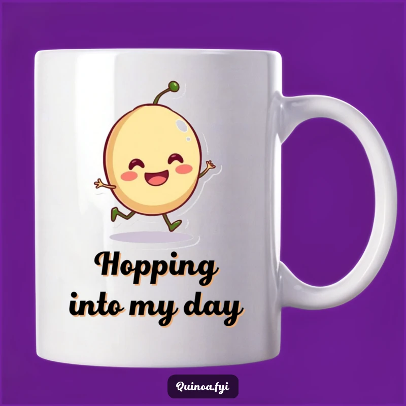 Funny Seed Hop Mug - Playful Smiling Sprout, Perfect Humorous Gift