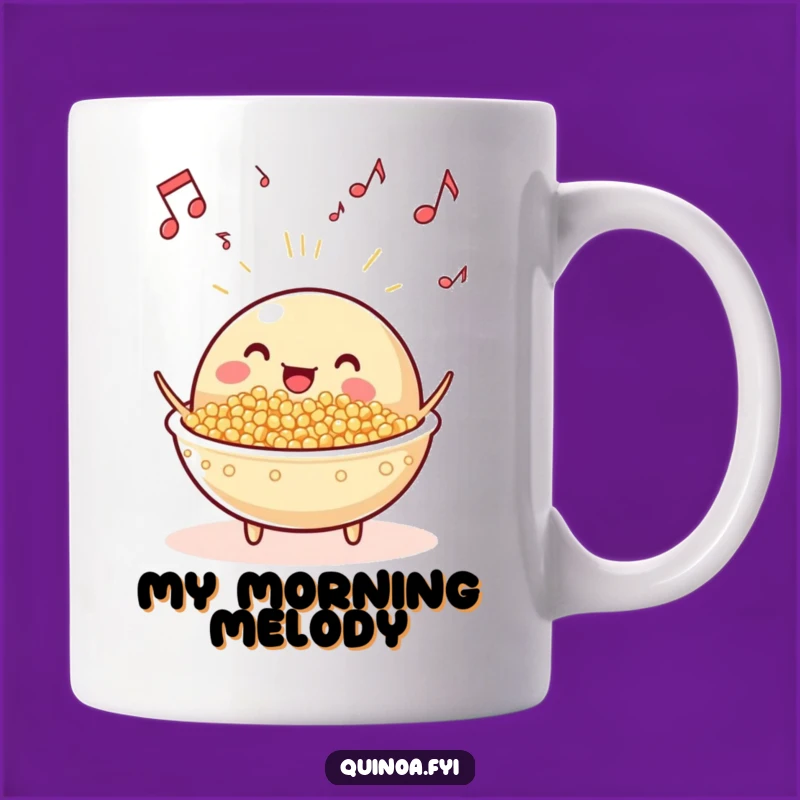 Funny Beaming Quinoa Dish Mug: A Musical Treat, The Perfect Funny Gift for Foodies