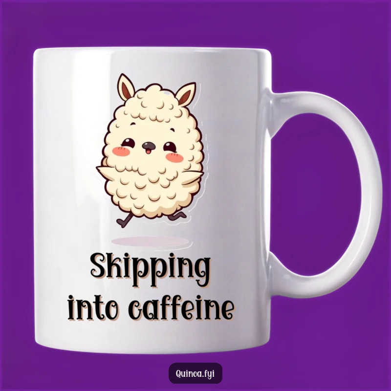 Funny Playful Quinoa Skip Mug - Tiny Legs, Big Smiles!