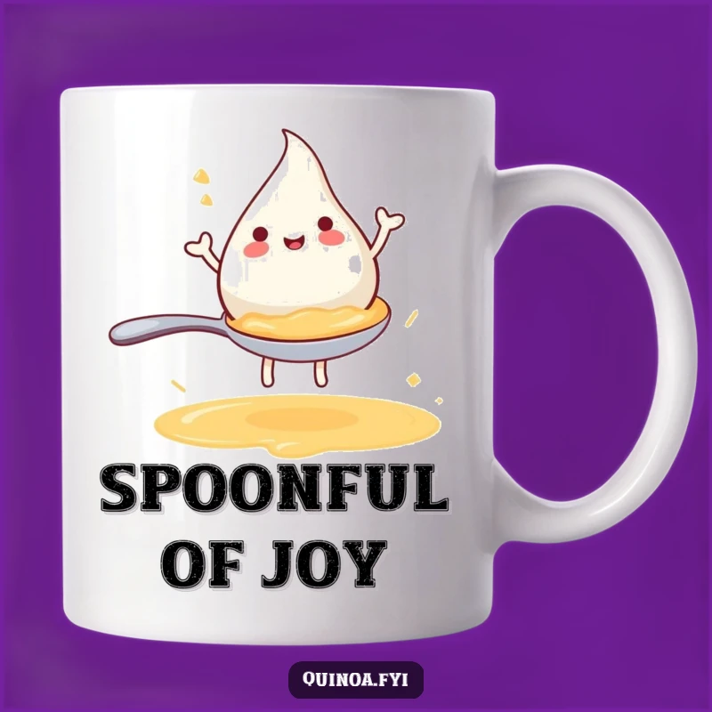 Funny Broth Droplet Mug - Joyful Spoon Rider, Perfect Humorous Foodie Gift