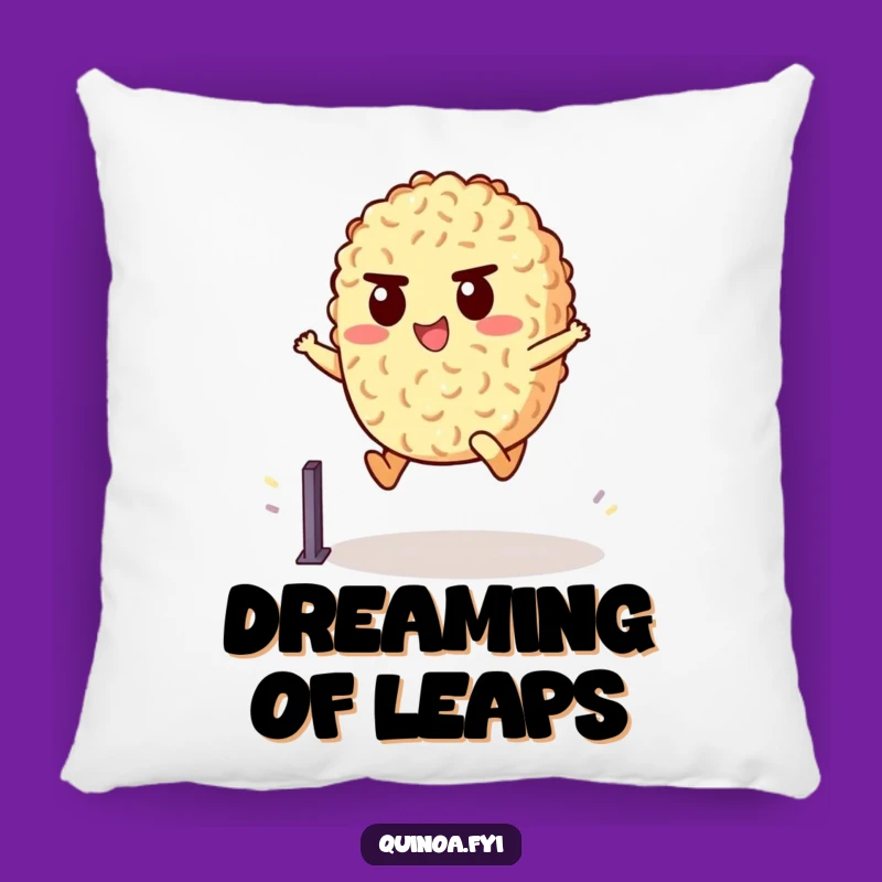 Funny Quinoa Hurdler Pillow: Cozy Motivation, Adorable Funny Gift