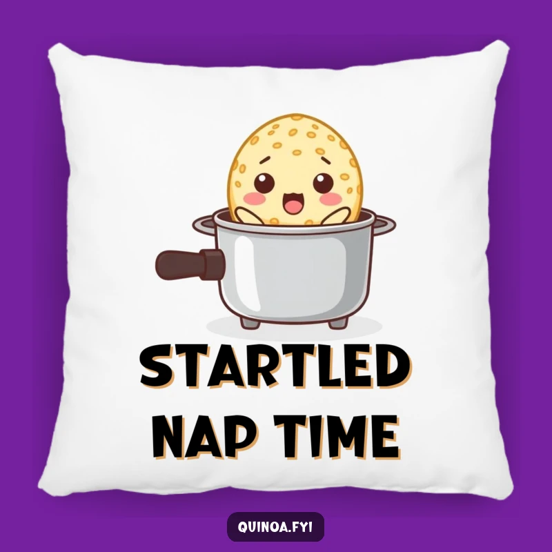 Funny Surprised Quinoa Pot Pillow - Comfy & Hilarious Kitchen Decor