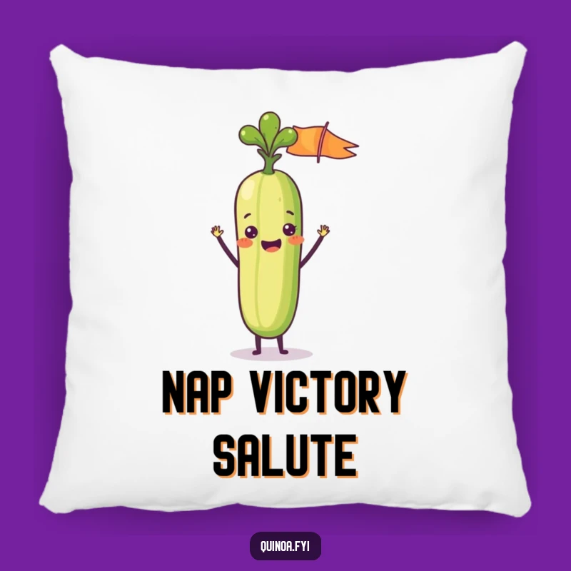 Funny Veggie Stick Flag Pillow - Cozy & Hilarious Cheerful Comfort