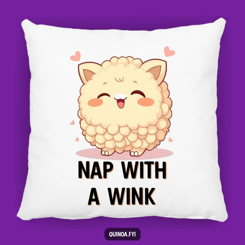 Funny Wobbly Quinoa Pillow: Cozy Wink, Adorable Funny Gift