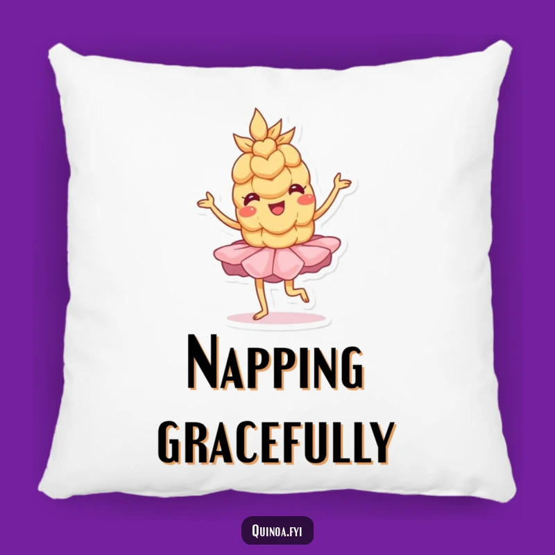 Funny Wobbly Wheat Dancer Pillow - Cozy Ballet Decor Gift