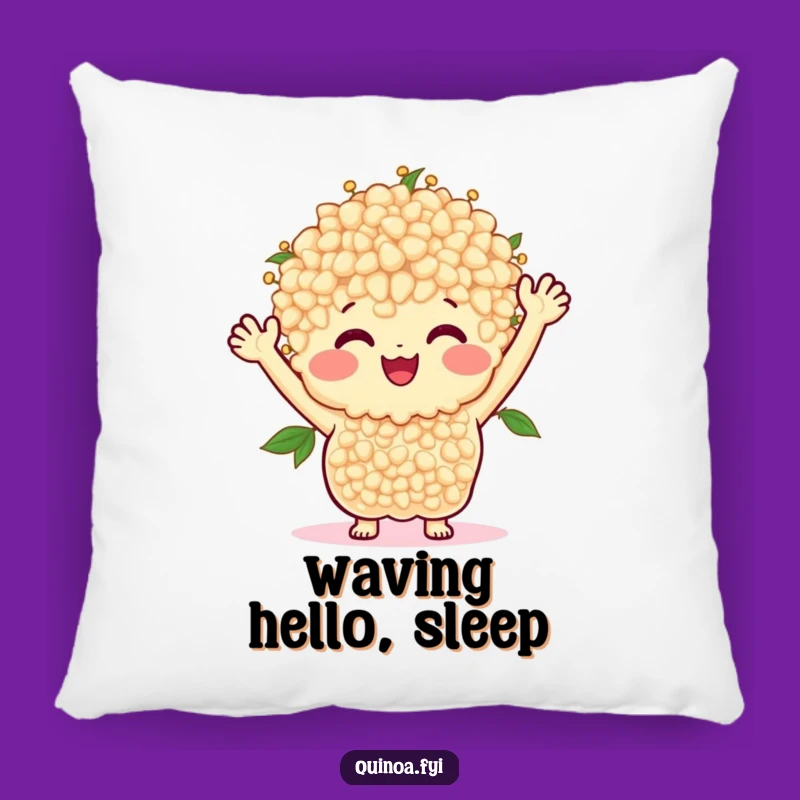 Funny Quinoa Bunch Pillow: Cozy Happy Waving Gift