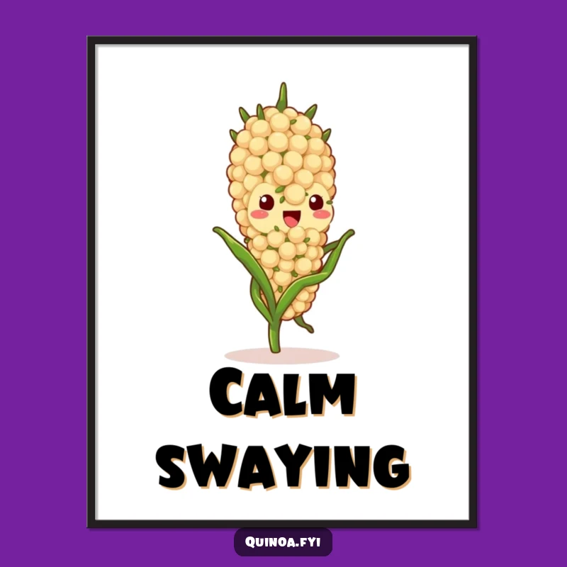 Funny Quinoa Stalk Digital Art Print - Bring Peaceful Charm to Your Walls Funny Gift