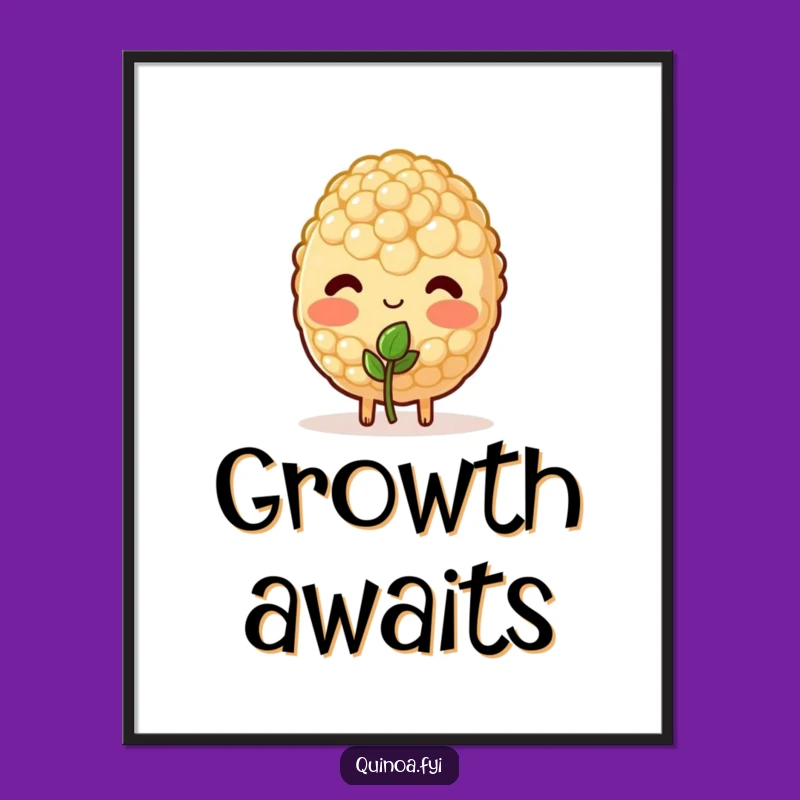 Funny Blushing Quinoa Digital Art: Instant Sweetness with This Hilarious Downloadable Print