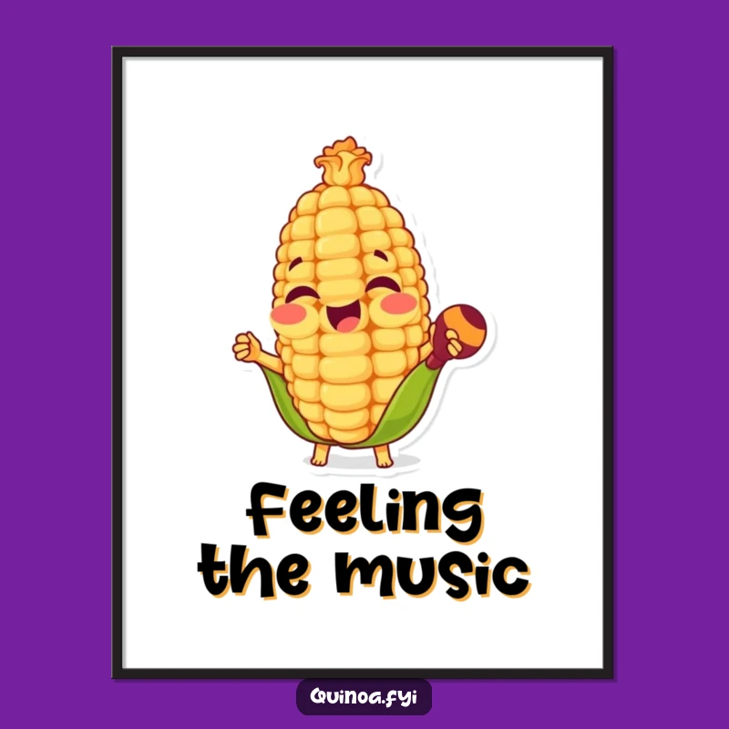 Funny Corn Kernel Maracas Digital Art - Fiesta Vibes & Hilarious Decor