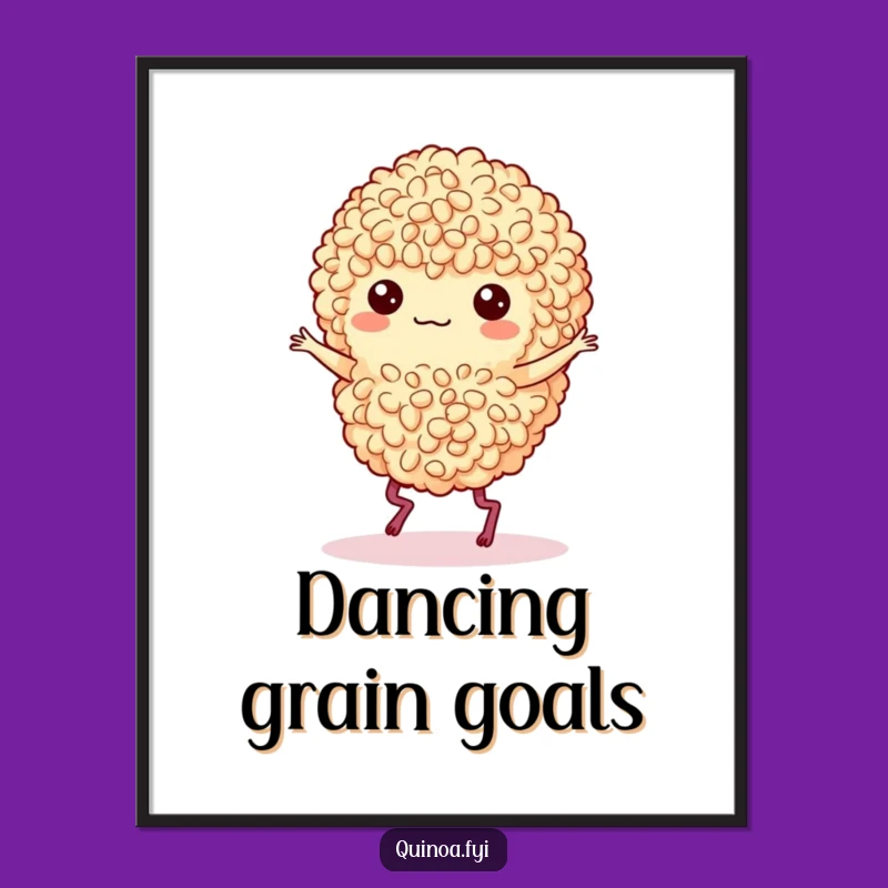 Funny Dancing Quinoa Jig Digital Print: Bring Lively Rhythm to Your Space!