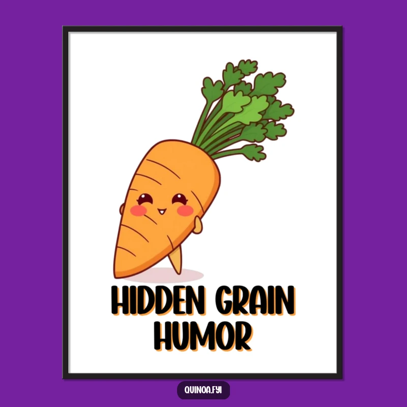 Funny Giggling Quinoa Carrot Digital Print: Add Playful Charm to Your Space!