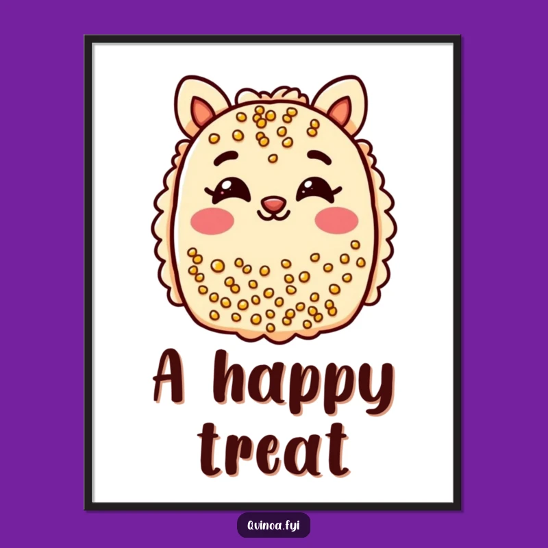 Funny Quinoa Bar Wink Digital Print: Cheerful Treat, Healthy Art, Perfect Funny Gift