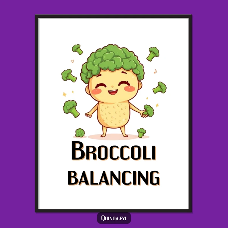 Funny Quinoa Juggling Digital Art: Instant Amusement with a Grinning Veggie Character Download