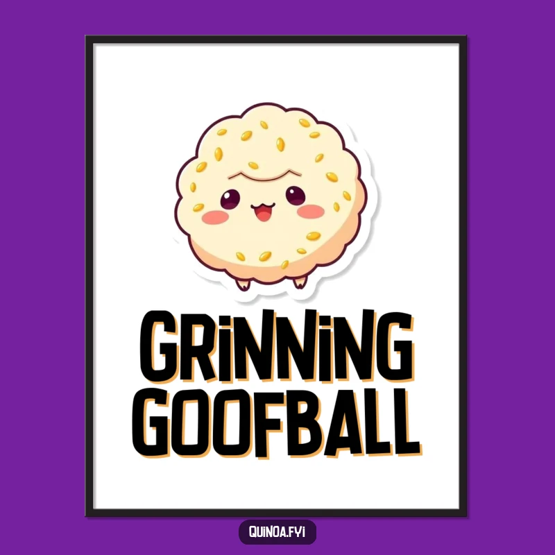 Funny Quinoa Puff Digital Art Print - Add Playful Charm to Your Walls Funny Gift