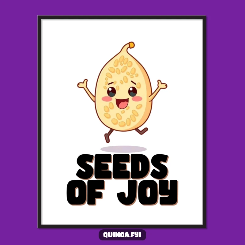Funny Quinoa Seed Digital Art Print - Uplift Your Space with This Funny Gift