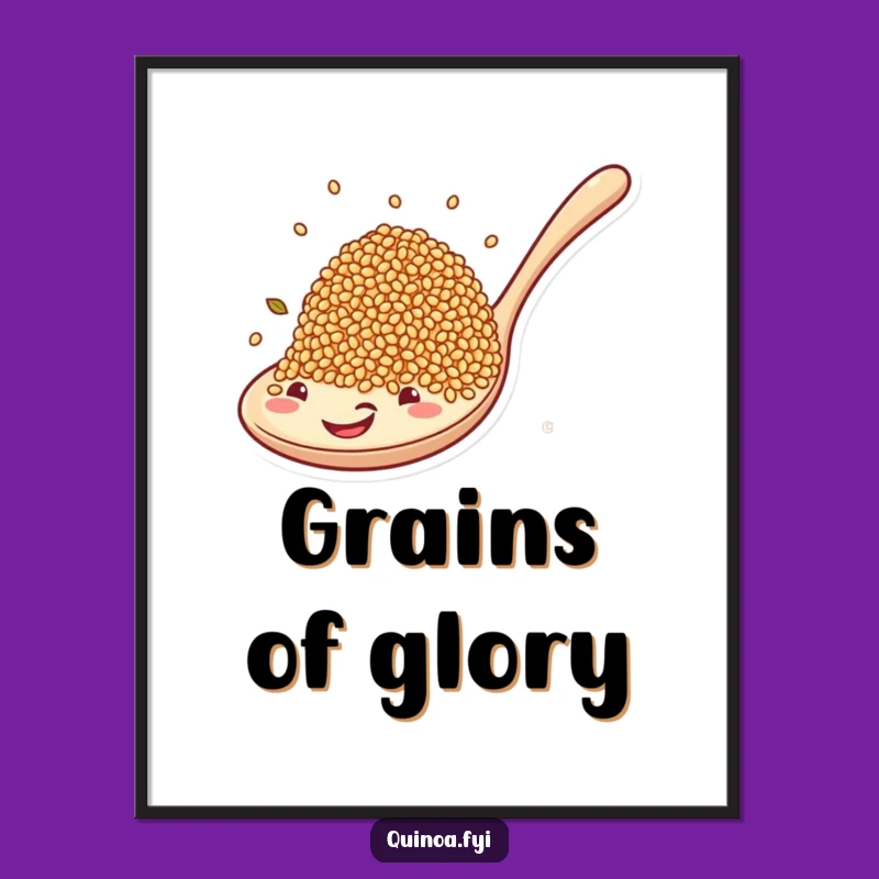 Funny Quinoa Spoon Ride Digital Art: Instant Whimsy for Your Walls!