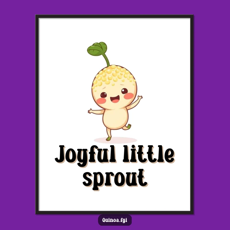 Funny Quinoa Sprout Digital Art - Instant Cheerful Hop Download!