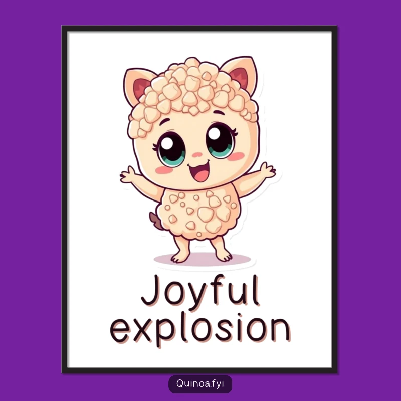 Funny Quinoa Dance Digital Art Print - Cheerful Zestful Decor Gift