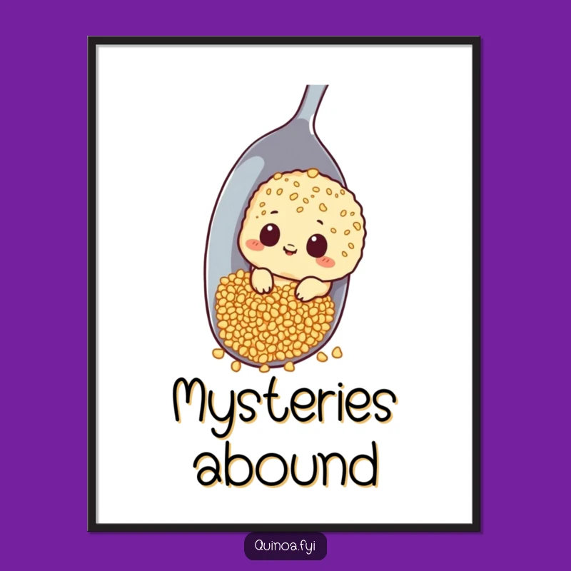 Funny Curious Quinoa Digital Art: Instant Intrigue with This Hilarious Downloadable Print