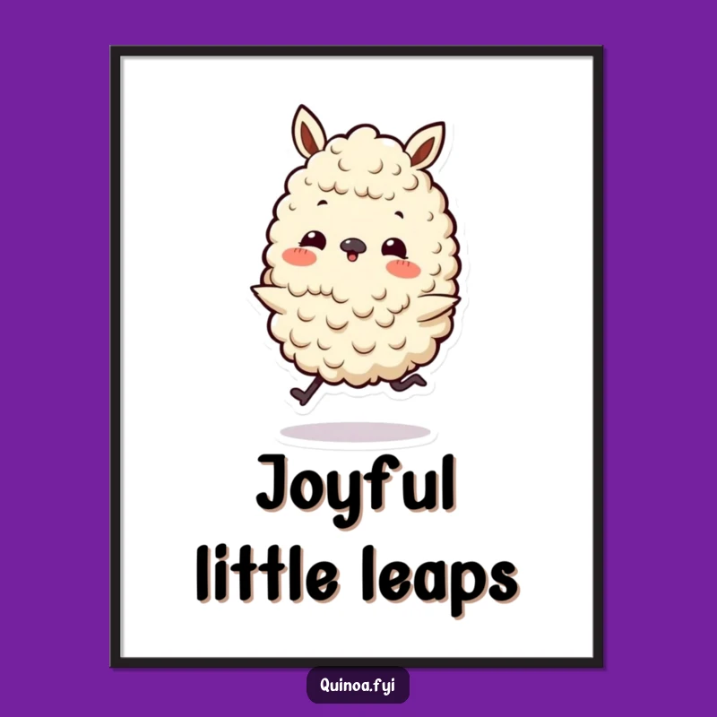 Printable Funny Quinoa Skip Art - Instant Happiness!