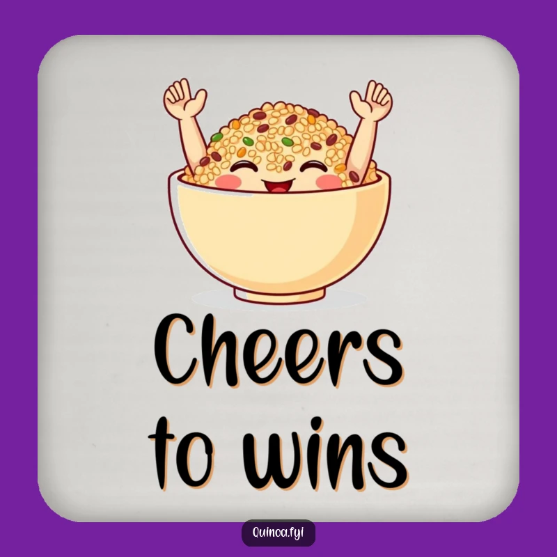Funny Quinoa Bowl Coaster: Protect Surfaces with Party Fun, Funny Gift