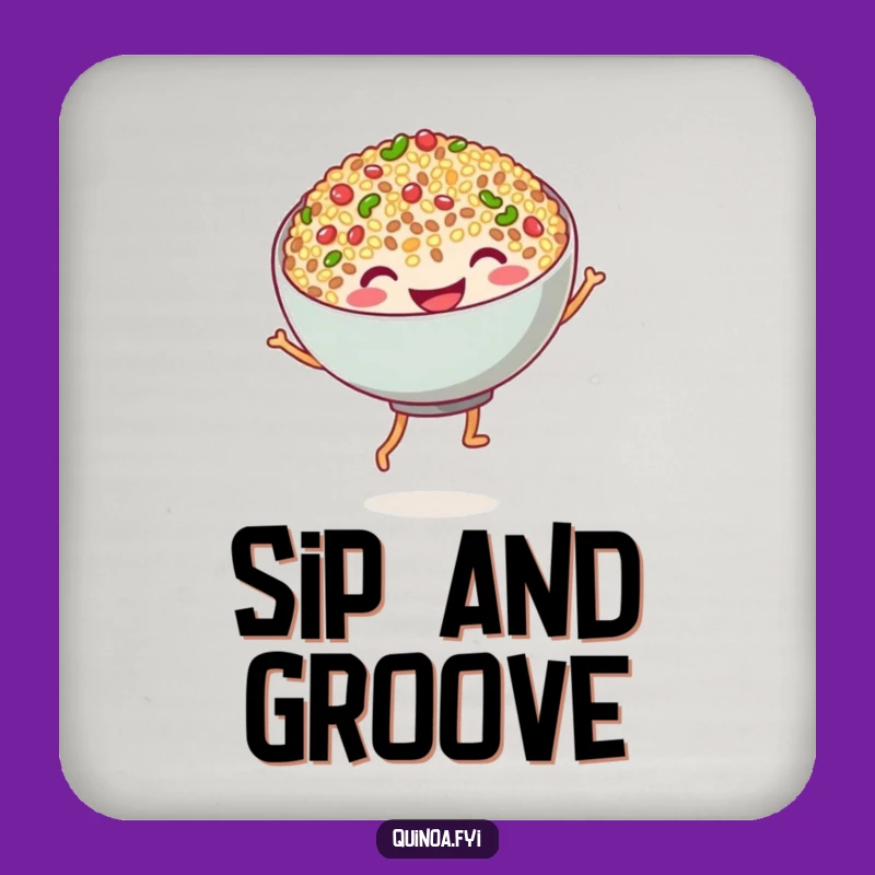 Funny Quinoa Dance Coasters: Protect Tables with Hilarious Moves!