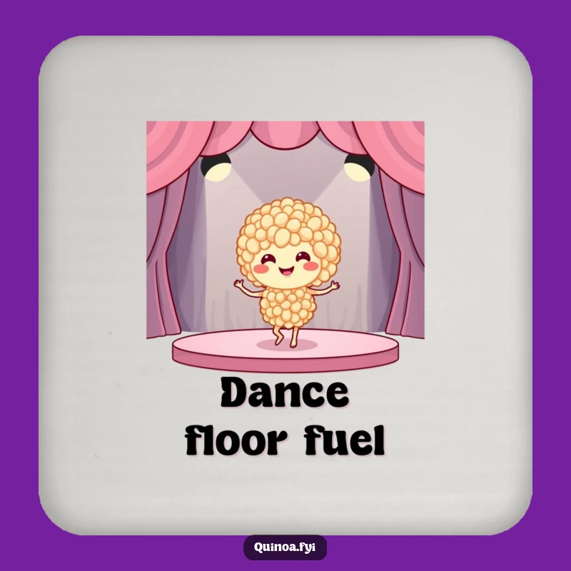 Funny Quinoa Dancer Drink Coaster: Protect Surfaces with Hilarious Moves!