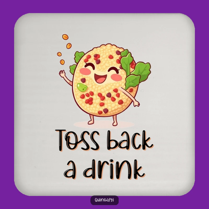 Funny Quinoa Salad Coasters: Protect Surfaces with Playfulness, Hilarious Gift