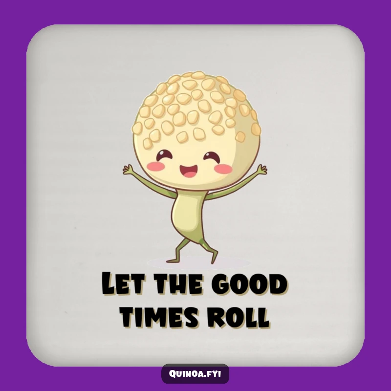 Funny Quinoa Sprout Coaster - Dancing Decor, Wiggling Roots Protection, Gift