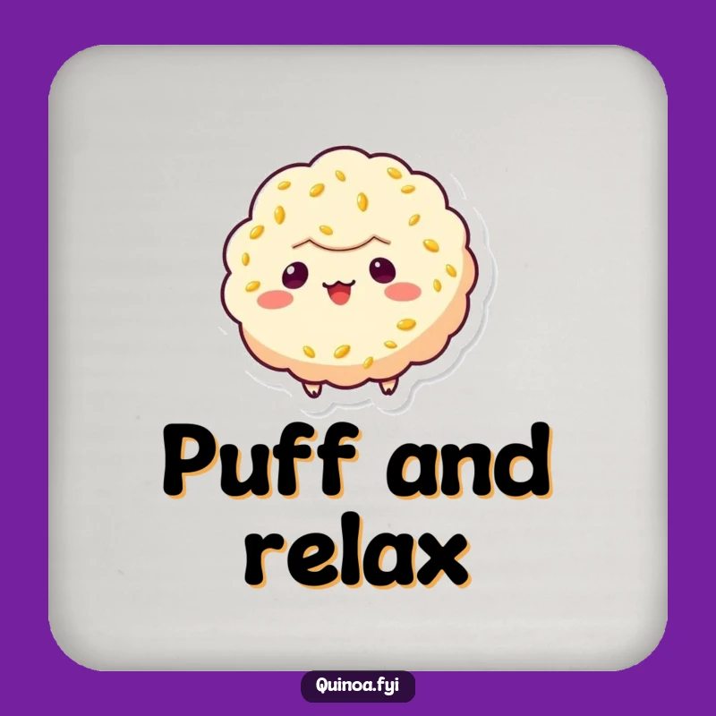 Funny Quinoa Puff Coaster - Protect Surfaces with Playful Mischief Funny Gift
