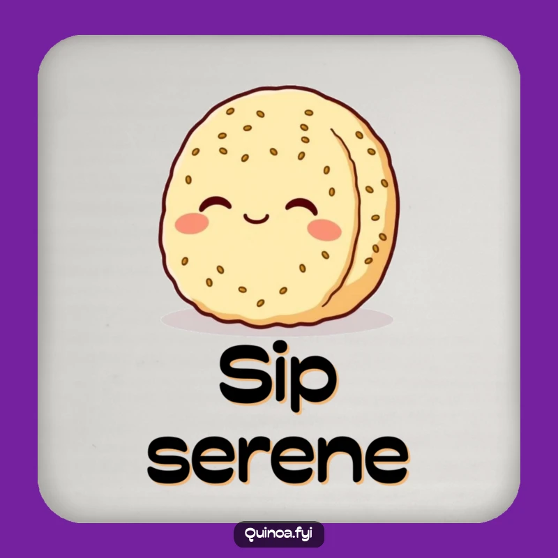 Funny Quinoa Patty Coaster - Protect Surfaces with Serene Style Funny Gift