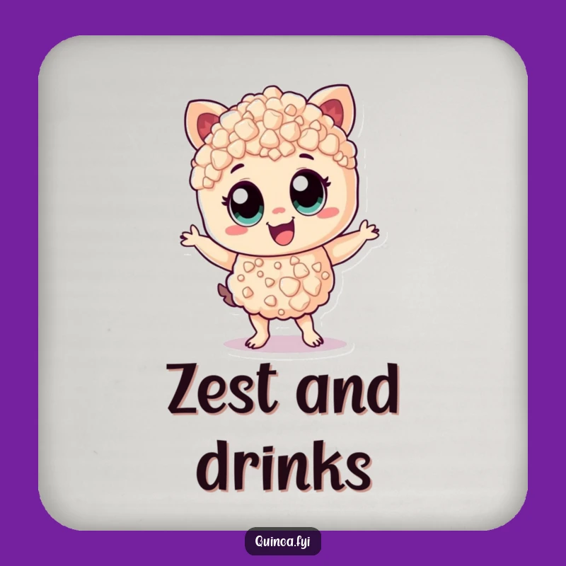 Funny Quinoa Dance Coaster - Cheerful Zest Drink Protection Gift