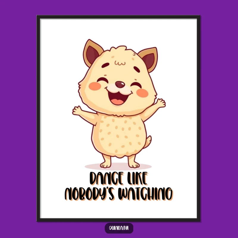 Funny Quinoa Happy Dance Poster: Joyful Grain Art Print, Perfect Funny Gift Decor