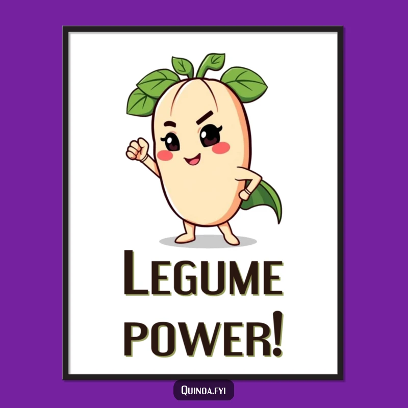 Funny Superhero Legume Poster - Witty Wall Art for a Humorous Home Decor