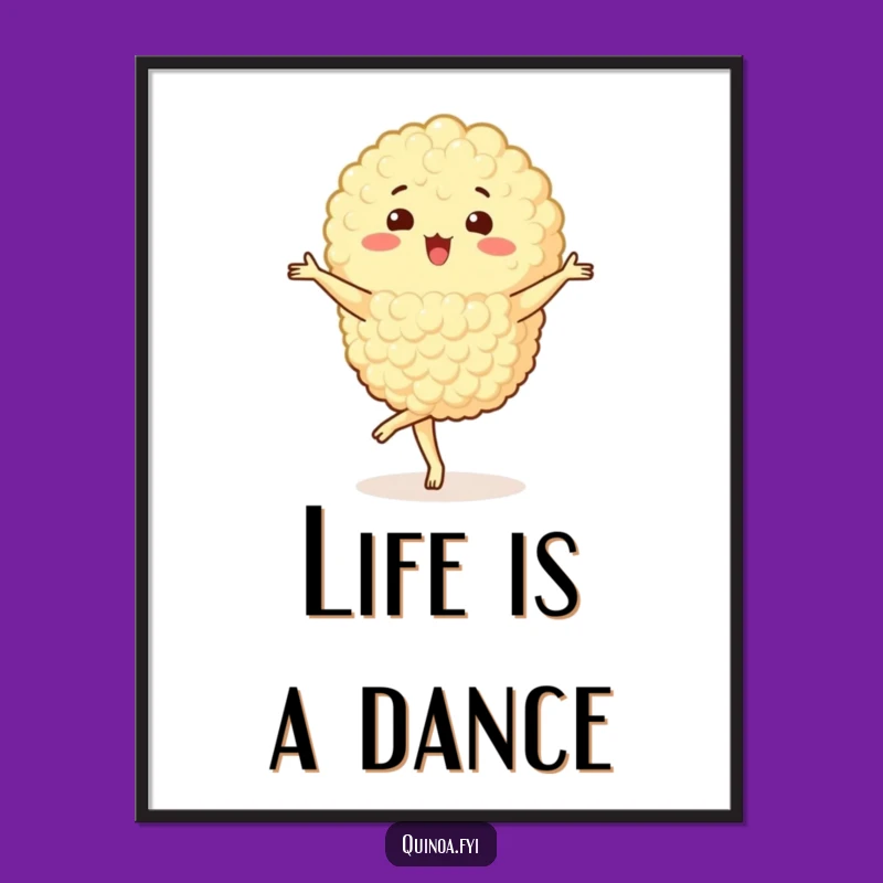 Funny Quinoa Cluster Poster - Pirouette Art, Joyful Decor, Gift