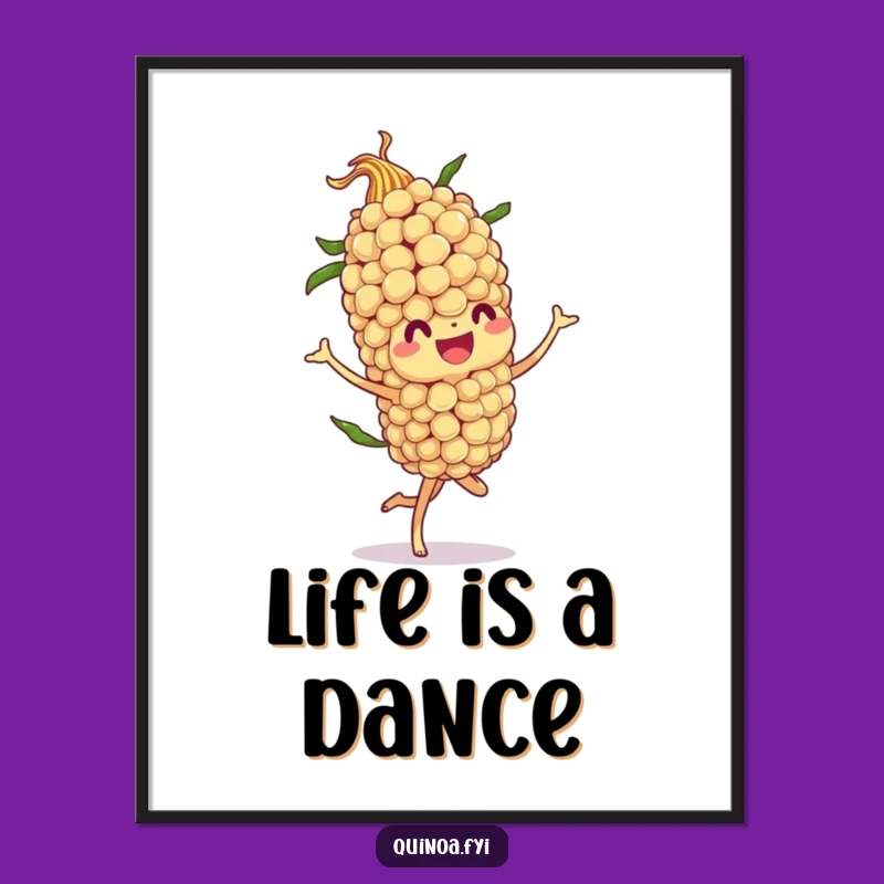 Printable Funny Quinoa Stalk Twirl Poster - Art That Dances!
