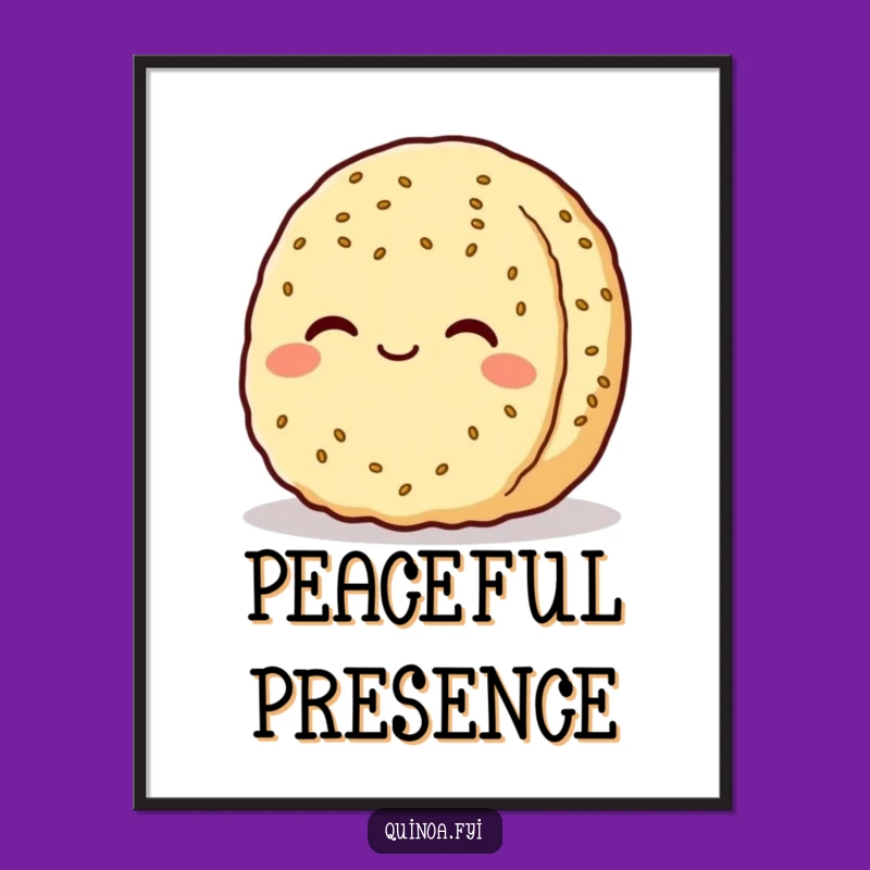 Funny Quinoa Patty Poster - Add Serenity to Your Walls with This Funny Gift