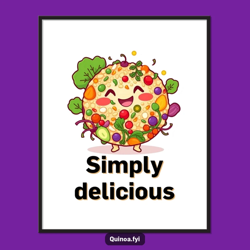 Funny Quinoa Salad Poster - Add Flavor to Your Walls with This Funny Gift