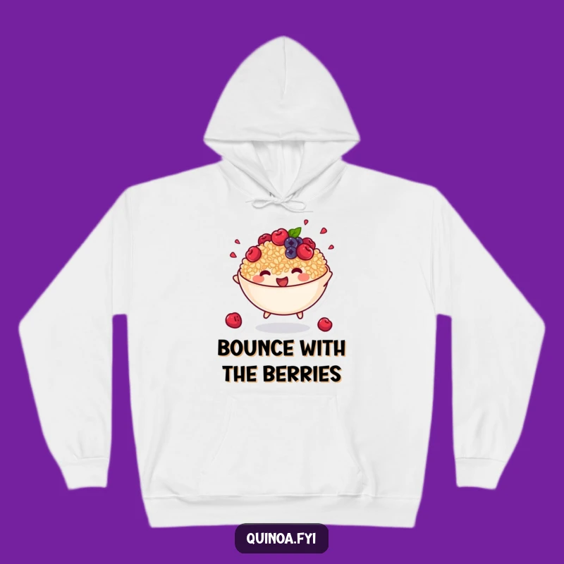 Funny Quinoa Bowl Bouncing Hoodie: Cozy Energetic Gift
